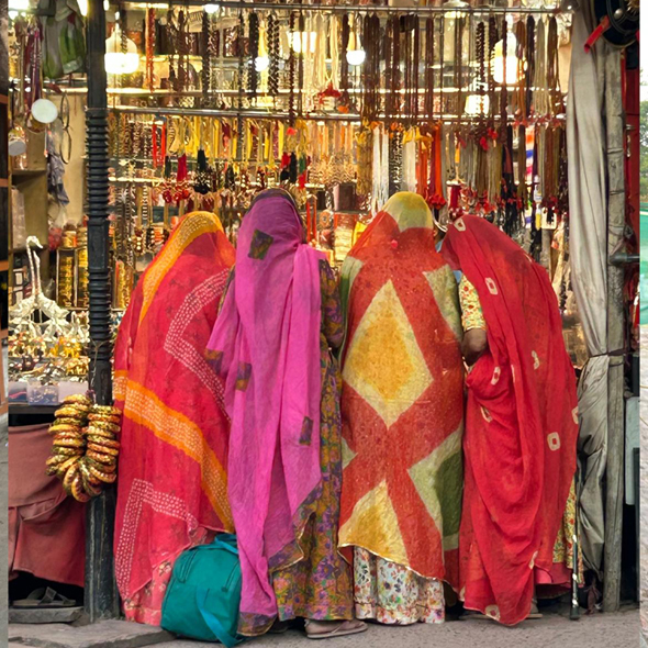 Donne al mercato in India